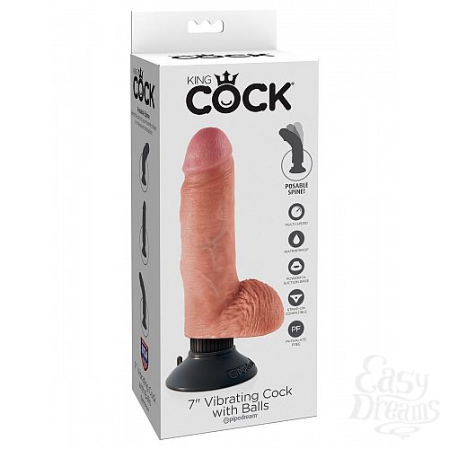  4         7  Vibrating Cock with Balls - 18,4 .