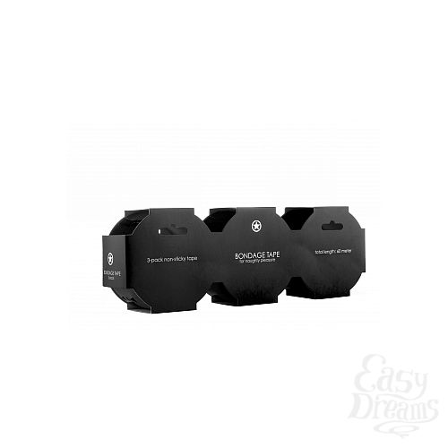  2   Bondage Tape   3  Black SH-OUBT001PACKBLK