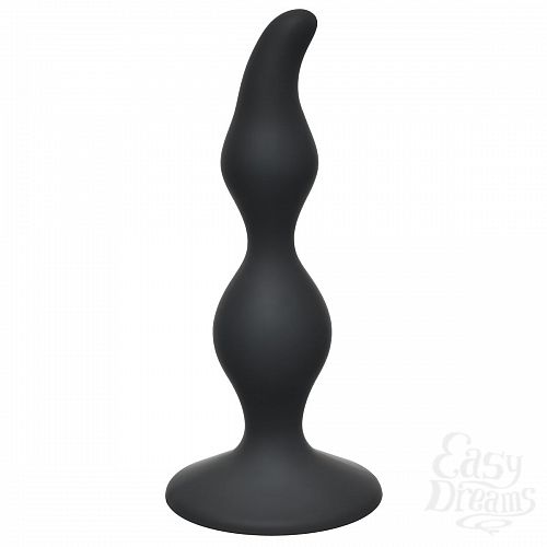  1:  ׸   Curved Anal Plug Black - 12,5 .