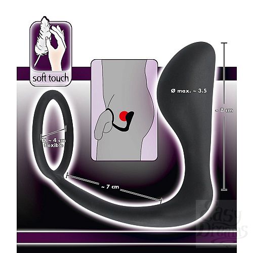 Фотография 4:  Чёрное эрекционное кольцо с анальной пробкой Black Velvets Ring   Plug Фотография 4  Чёрное эрекционное кольцо с анальной пробкой Black Velvets Ring   Plug