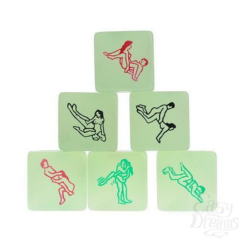  2    Big Glowing Foreplay Dice 
