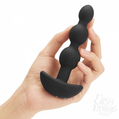  4   -  2  B-Vibe Triplet Anal Beads BLACK