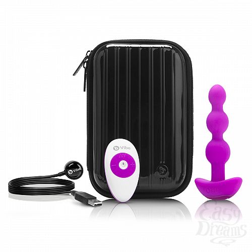  1:   -  2  B-Vibe Triplet Anal Beads FUCHSIA