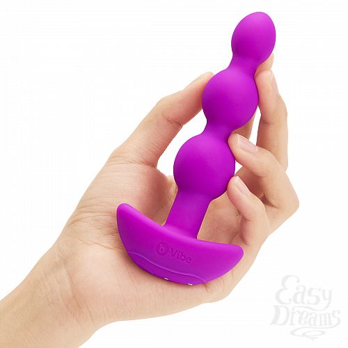 4   -  2  B-Vibe Triplet Anal Beads FUCHSIA