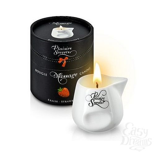 1:       Bougie de Massage Gourmande Fraise - 80 .