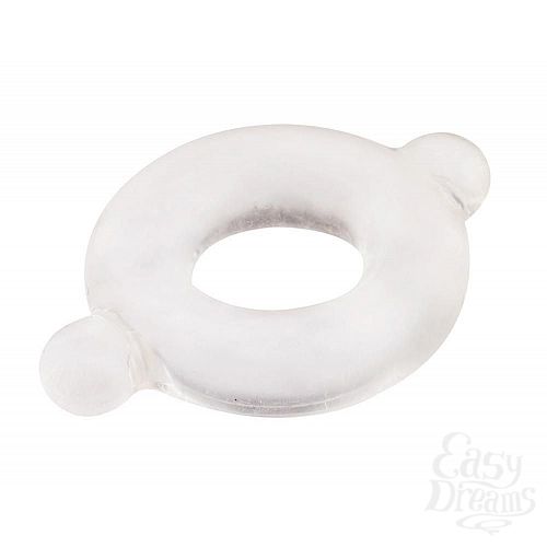Фотография 1:  Прозрачное эрекционное кольцо с ушками для удобства надевания BASICX TPR COCKRING CLEAR 0.5INCH Фотография 1:  Прозрачное эрекционное кольцо с ушками для удобства надевания BASICX TPR COCKRING CLEAR 0.5INCH