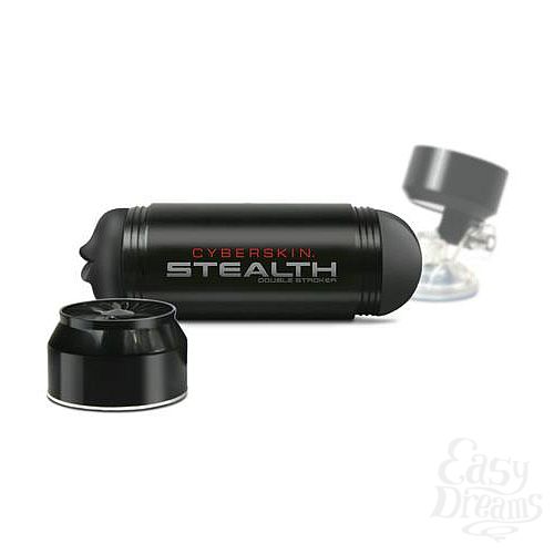  4   + CyberSkin^ Stealth Double Stroker 