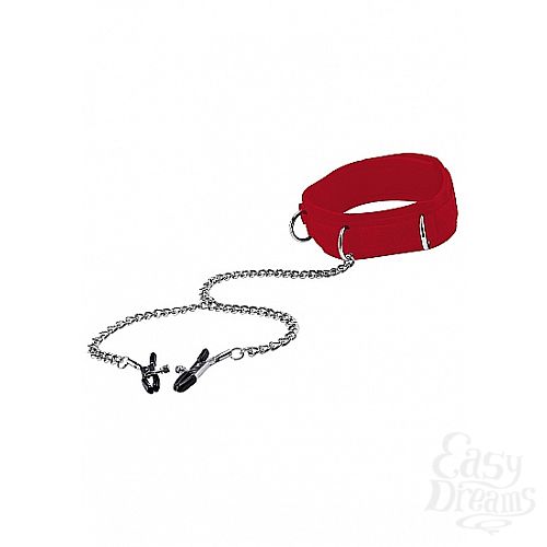  2       Velcro Collar Red OUCH! SH-OU138RED