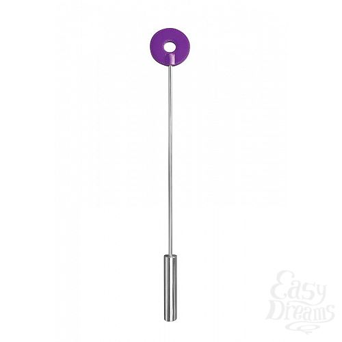  1:    Leather Circle Tiped Crop  - - 56 .
