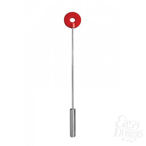 1:    Leather Circle Tiped Crop  - - 56 .