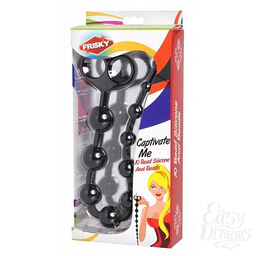  3    Captivate Me 10 Bead Silicone Anal Beads - 34 .
