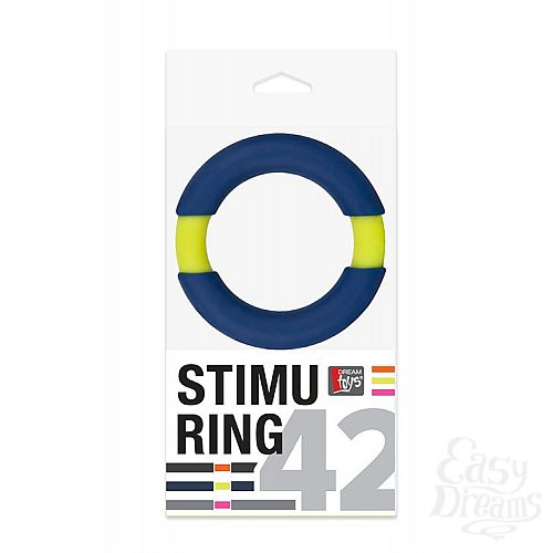 Фотография 2:  Синее эрекционное кольцо NEON STIMU RING 42MM BLUE/YELLOW Фотография 2  Синее эрекционное кольцо NEON STIMU RING 42MM BLUE/YELLOW