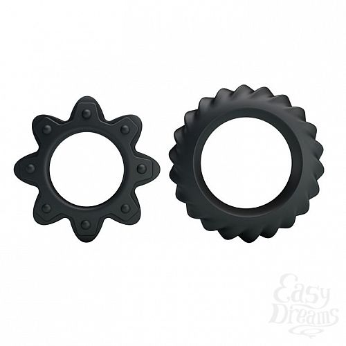 Фотография 1:  Набор ребристых эрекционных колец Ring Flowering Фотография 1:  Набор ребристых эрекционных колец Ring Flowering