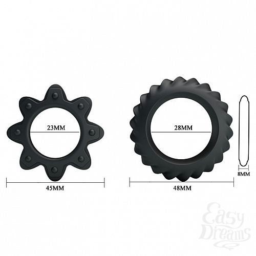 Фотография 5:  Набор ребристых эрекционных колец Ring Flowering Фотография 5  Набор ребристых эрекционных колец Ring Flowering