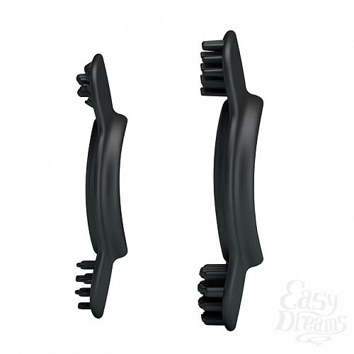 Фотография 3:  Набор из 2 эрекционных колец с щеточками для наружной стимуляции Фотография 3  Набор из 2 эрекционных колец с щеточками для наружной стимуляции