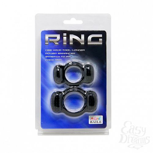 Фотография 5:  Набор из 2 эрекционных колец с щеточками для наружной стимуляции Фотография 5  Набор из 2 эрекционных колец с щеточками для наружной стимуляции