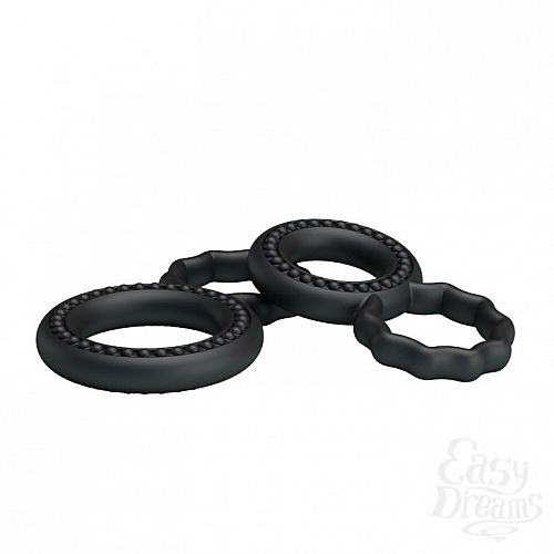 Фотография 3:  Набор из 2 эрекционных колец с подхватом мошонки Фотография 3  Набор из 2 эрекционных колец с подхватом мошонки