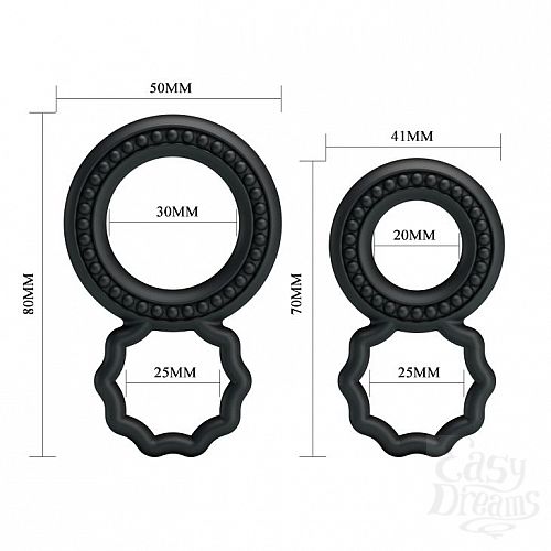 Фотография 4:  Набор из 2 эрекционных колец с подхватом мошонки Фотография 4  Набор из 2 эрекционных колец с подхватом мошонки