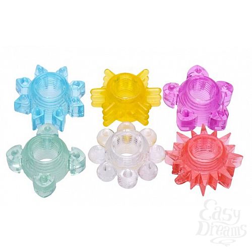 Фотография 1:  Набор из 6 разноцветных эрекционных колец Enhance 6 Piece Cock Ring Set Фотография 1:  Набор из 6 разноцветных эрекционных колец Enhance 6 Piece Cock Ring Set
