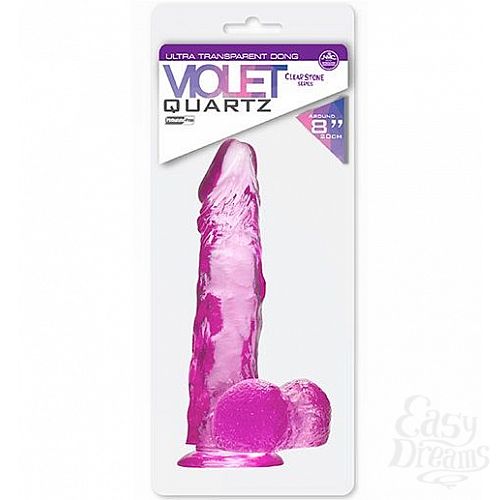  2    QUARTZ VIOLET 8INCH PVC DONG - 20 .