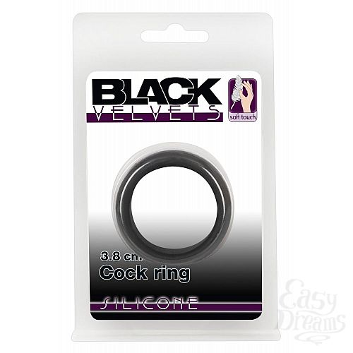 Фотография 2:  Чёрное эрекционное кольцо из силикона Фотография 2  Чёрное эрекционное кольцо из силикона