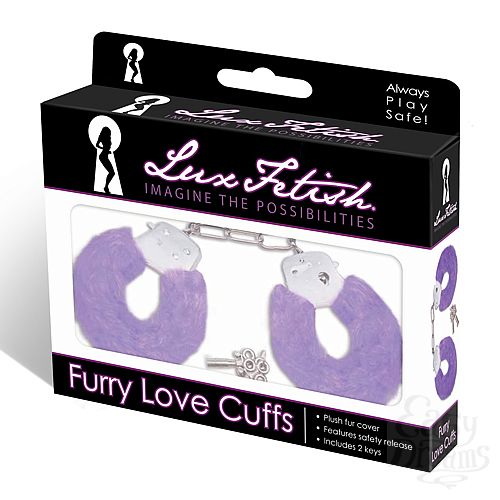  1:      LUX FETISH CUFFS-06PUR