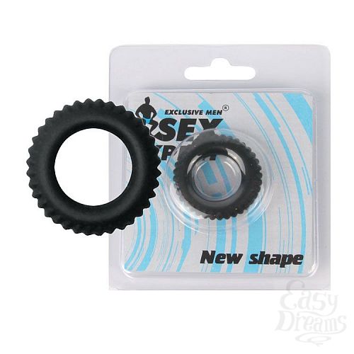Фотография 3:  Черное силиконовое эрекционное кольцо-шина Sex Expert Фотография 3  Черное силиконовое эрекционное кольцо-шина Sex Expert