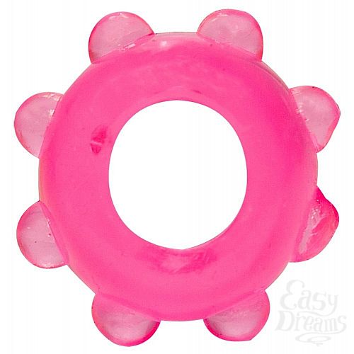 Фотография 1:  Розовое эрекционное кольцо с шишечками Фотография 1:  Розовое эрекционное кольцо с шишечками