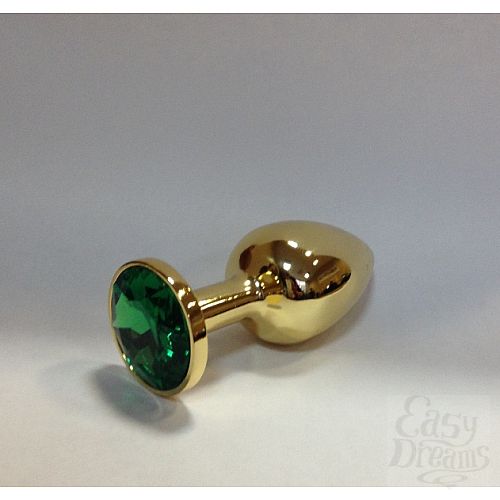  1:    Butt Plug Gold Small Green