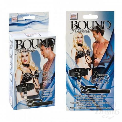  3     Bound By Diamonds Leash Collar Set 2656-80BXSE