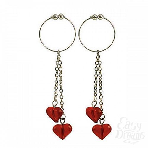  2       Asian Hearts Nipple Rings2608-10CDSE
