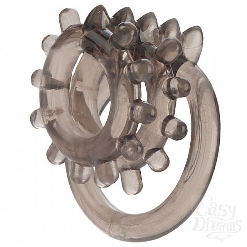 Фотография 1:  Насадка на пенис из 3 колец Фотография 1:  Насадка на пенис из 3 колец