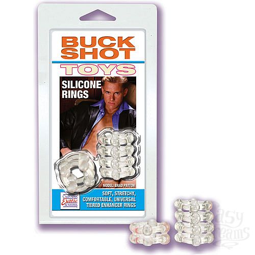 Фотография 1:  Прозрачные эрекционные кольца на пенис BUCKSHOT Фотография 1:  Прозрачные эрекционные кольца на пенис BUCKSHOT