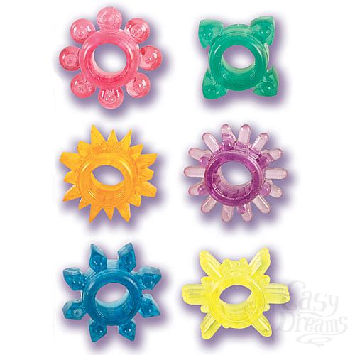 Фотография 1:  Набор из 6 эрекционных колец SENSO PAK Фотография 1:  Набор из 6 эрекционных колец SENSO PAK