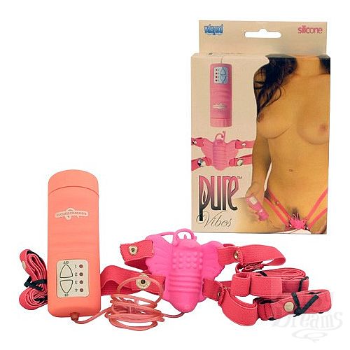 Фотография 2:  Стимулятор клитора Strap-On Vibr. Butterfly Pink Фотография 2  Стимулятор клитора Strap-On Vibr. Butterfly Pink