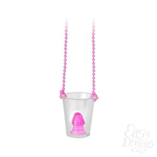  2     Pecker Shot Glass Necklace PINK 792620PD