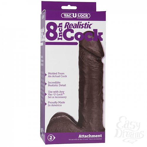 ���������� 3  �������-������������� � �������� ����������� 8 inch Realistic Cock 1015-13-BX