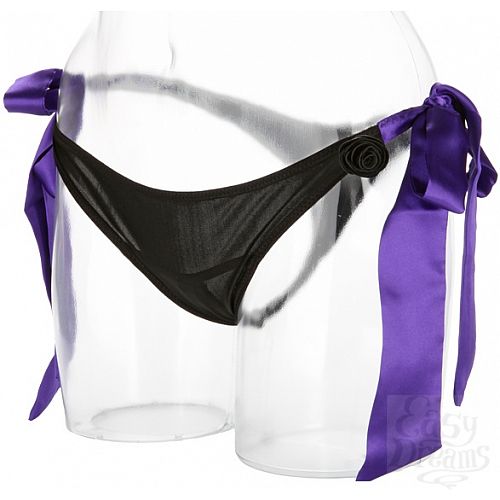 Фотография 1:  Трусики с вибрацией на завязках BLACK ROSE Фотография 1:  Трусики с вибрацией на завязках BLACK ROSE