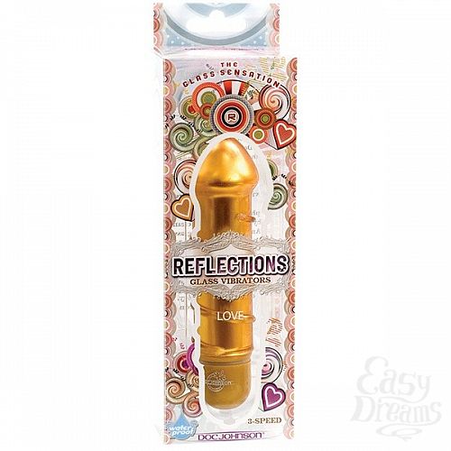  2      Reflelctions Love Vibrating  Glass Gold