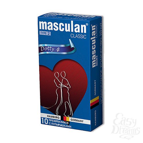 Фотография 1:  Masculan Classic 2,  10 шт *10. С пупырышками Фотография 1:  Masculan Classic 2,  10 шт *10. С пупырышками