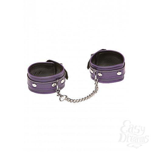  2   X-PLAY LOVE CHAIN ANKLE CUFFS PURPLE 2071XP