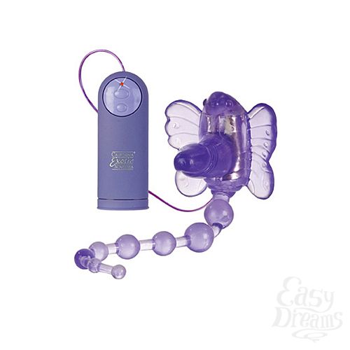 Фотография 2:  Стимулятор клитора на ремнях Waterproof Venus Penis Stimulator с анальной цепочкой фиолетовый Фотография 2  Стимулятор клитора на ремнях Waterproof Venus Penis Stimulator с анальной цепочкой фиолетовый