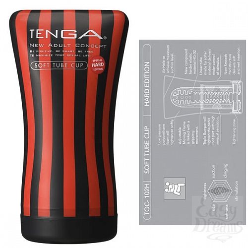  2      Tenga Hard  Soft Tube Cup,  - 