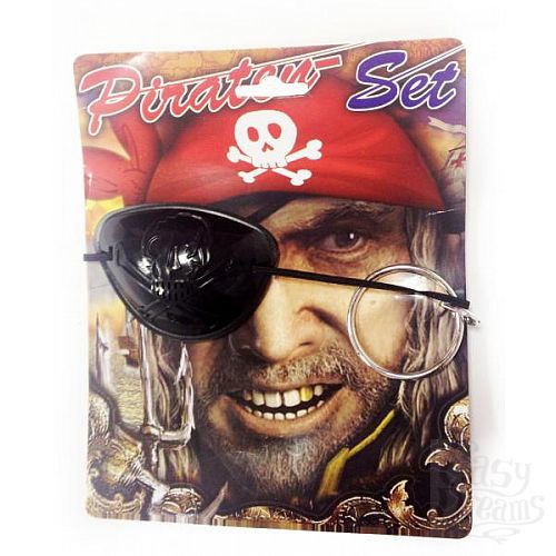 Фотография 1:  Повязка на глаз и платок Фотография 1:  Повязка на глаз и платок