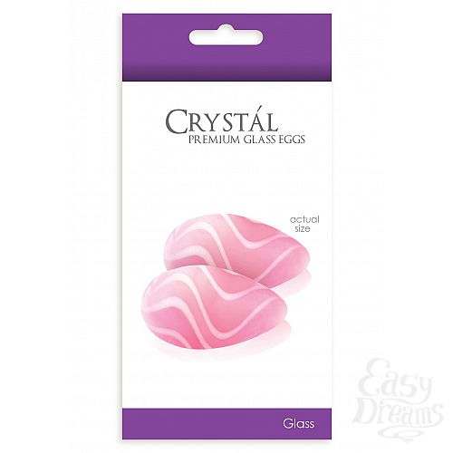  1:   CRYSTAL GLASS EGGS PINK NSN-0703-14