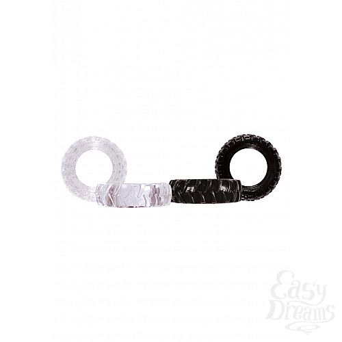  1:   TREADS MENS RING THIN BLACK NSN-0905-23