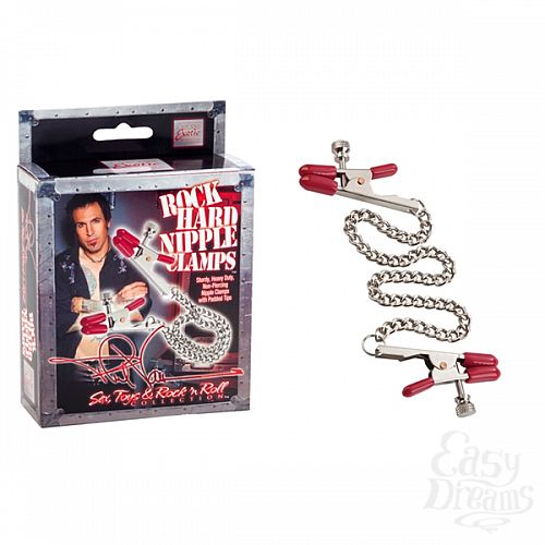  1:     Phil Varone Rock Hard Nipple Clamps Red 2975-50BXSE