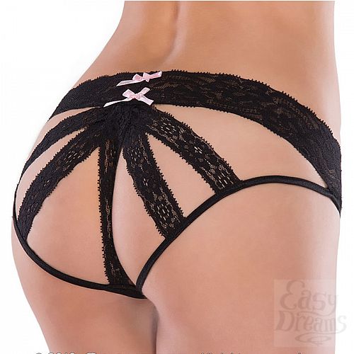 Фотография 1:  Кружевные трусики с открытой попкой Фотография 1:  Кружевные трусики с открытой попкой