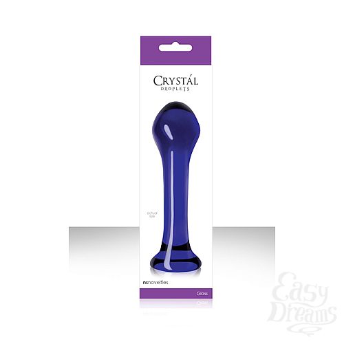 Фотография 1:  Анальный стимулятор Crystal - Droplets из стекла голубой Фотография 1:  Анальный стимулятор Crystal - Droplets из стекла голубой