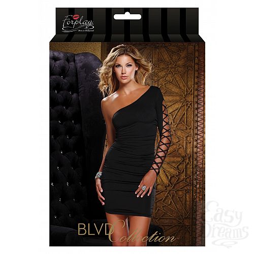  1:   c   ONE SHOULDER DRESS BLACK S 882696-BLACK-S